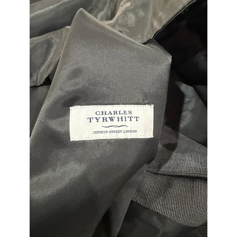 Charles Tyrwhitt Mens Grey 100% Wool Waistcoat Suit Vest Large RN 116036